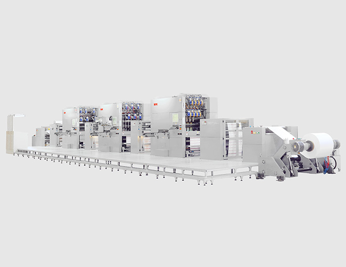 MK 3920SW卷筒紙機組式模切機
技術描述：卷筒紙多機組整機設計技術
                 高速間歇式送紙控制技術
                 真空送箔輸送控制技術
告別單張紙加工浪費，進入高自動化、多工位組合的新時代。
無需叼口空白，每張紙平均節(jié)約15mm，每1000米卷筒紙至少節(jié)約25M，成品率至少提升2.5%